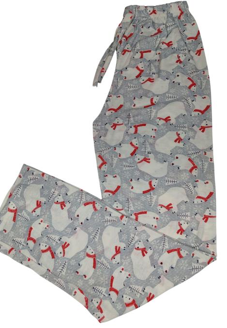 Pantaloni pijama dama Craciun,Culoare Gri,Engros